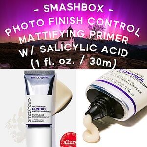 ✨SMASHBOX -PHOTO FINISH CONTROL MATTIFYING PRIMER W/ SALICYLIC ACID (NEW IN BOX)